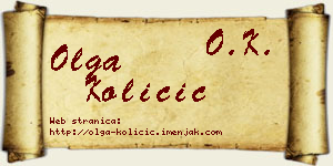 Olga Količić vizit kartica